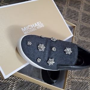 Flannel crystal Michael kors slip on sneakers